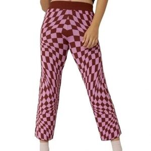 DAYDREAMER CHECKERED WAVE KNIT PANT